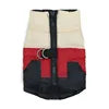 Warm Polyester Padded Geometric Mediterranean Pink Green Camouflage Service Dog Harness Vest Pet Winter Coat