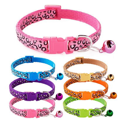 Wholesale Fashion Soft Classic Dog Collar Colorful Nylon Pet Necklace Bell Adjustable Plastic Buckle Comfortable Small Dogs Cats