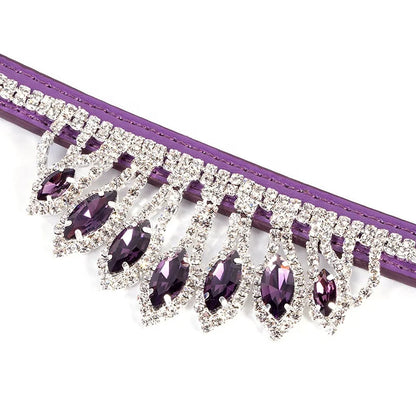 Luxury Blingbling XS Size Solid Pattern Cat Dog Collars Elegant Rhinestone Sparkling Jewel Beaded Charms for Spring Summer