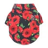 Modern Hawaii Style Floral Printed Cotton Polyester Dog Vest for Summer Spring and Fall Seasons