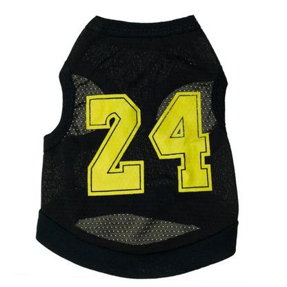 Fashion Designer's Eco-Friendly Polyester Pet Football Vest Spring/Summer Wagtail Dogs Sport Print Soccer Basketball Clothing