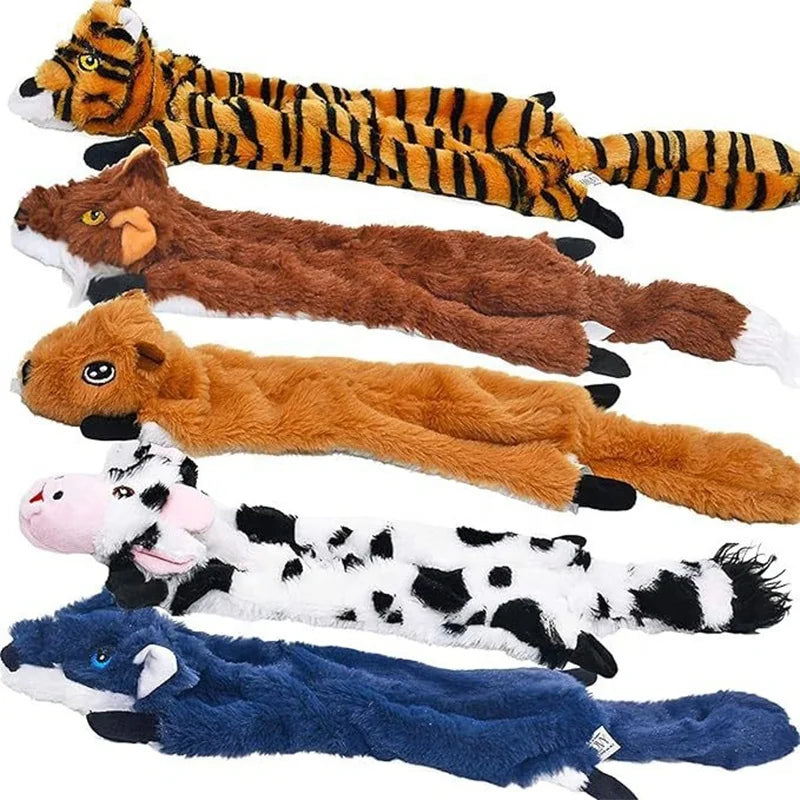 Cheap Cartoon Dog Chew Sound Making Interactive Plush Toy for Small Animals and Cat Training Includes Rabbit Cow Features