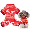 Nordic Popular Cat Dog Pajama Gingerbread Man Print Polyester Winter Summer Coats Jackets High Quality 4 Legs Pants Cute Animal