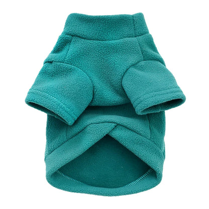 Wholesale 10 Colors Leisure Fashionable Comfortable Polyester Pet Fleece Jacket Sweater Cute Cat Clothes Harness Ring Big Dogs
