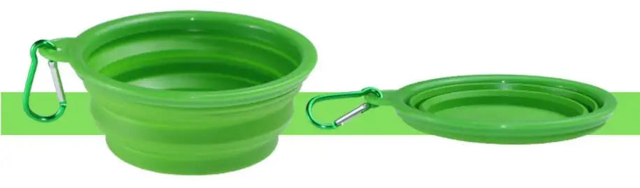 Eco Friendly Silicone Solid Modern Portable Waterproof Dog Collapsible Travel Bowls 11 Colors Available