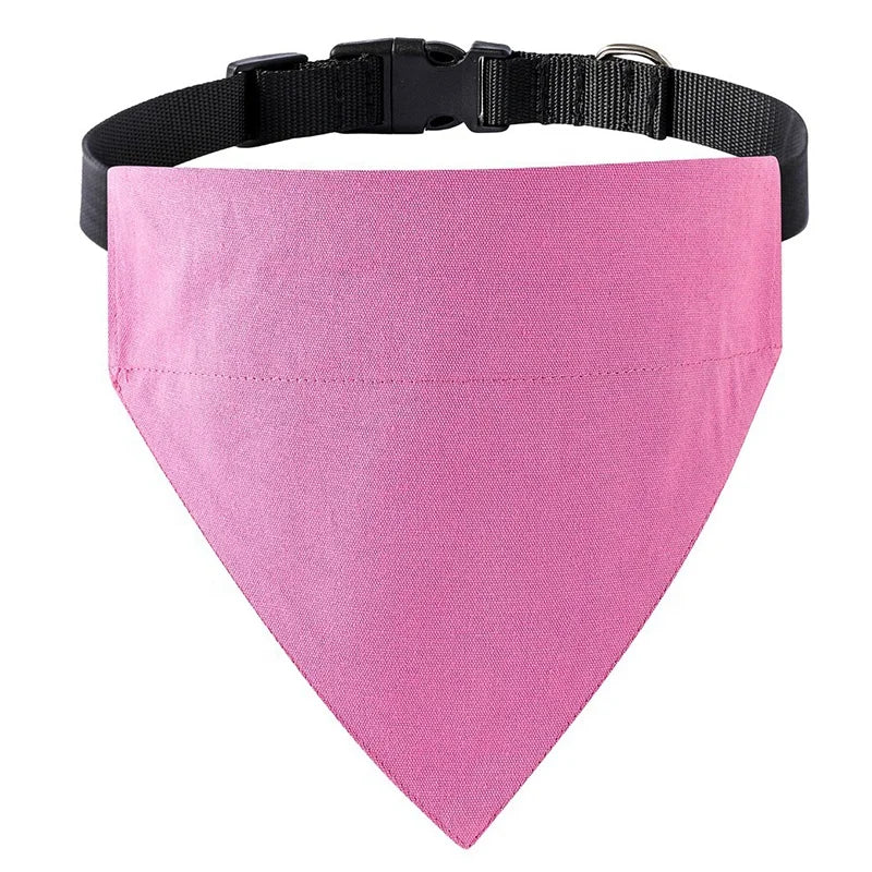 100% Cotton High Quality Dog Bandanas Collar Pure Solid Color Customizable Logo Low MOQ Sweet All Summer Winter Spring Fall