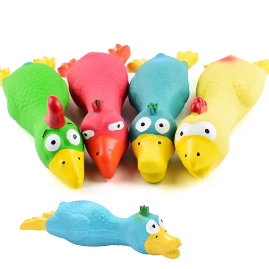 High Quality Durable Eco-Friendly Latex Squeaky Animal Shape Chew Toys for Dogs & Cats-Cartoon Funny Style Daily Use