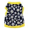 Floral Pattern Cotton Pet Tank Top for Summer Fashionable Sweet Daisy Flowers Birds Print Cute Style for Dogs for Spring Season