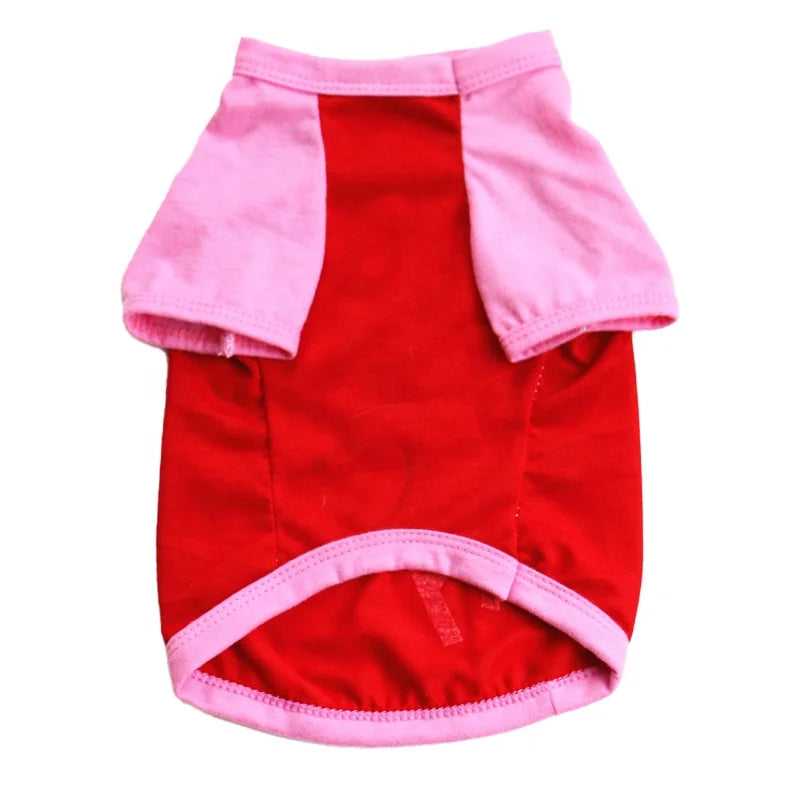 Cute Polyester Dog Summer Vest with Print Small Pet Clothes Featuring Lettering "YOU RESCUED MY HEART" for Spring Season