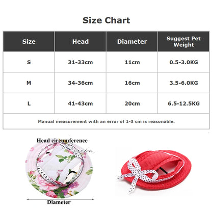 Breathable Mesh Eco-Friendly GorisPet Pet Bucket Hat with Chin Strap Adjustable Sun Protection for Small Medium Dogs Cats