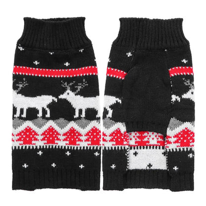 Classic Animal Reindeer Print Acrylic Dog Christmas Sweater Small to XXL in Shirt Style for Winter & Summer Use