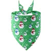 Adjustable Triangle GorisPet Eco-Friendly Durable Pet Bandana Cute Summer Winter Holiday Snowman Print Linen Cotton Polyester