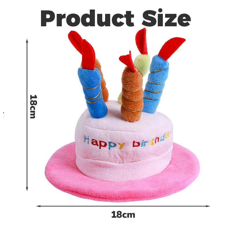 Adjustable Eco-Friendly Breathable GorisPet Pet Birthday Hat Dogs Cats-Soft Plush Material Print Ins Colorful Summer Spring