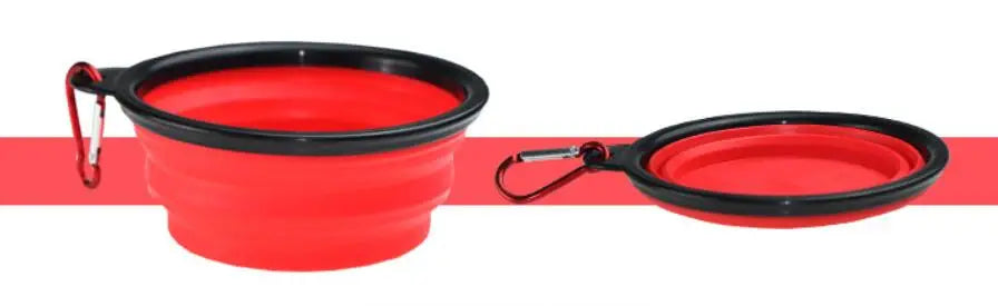 Eco Friendly High Quality Pure Solid Color Dog Silicone Outdoor Collapsible Waterproof Portable Bowl Dog Accessories Pet Feeder