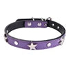 Luxury High Quality PU Dog Collar with Elegant Metal Buckle 3D Star Decoration Solid Pattern Elegant Style