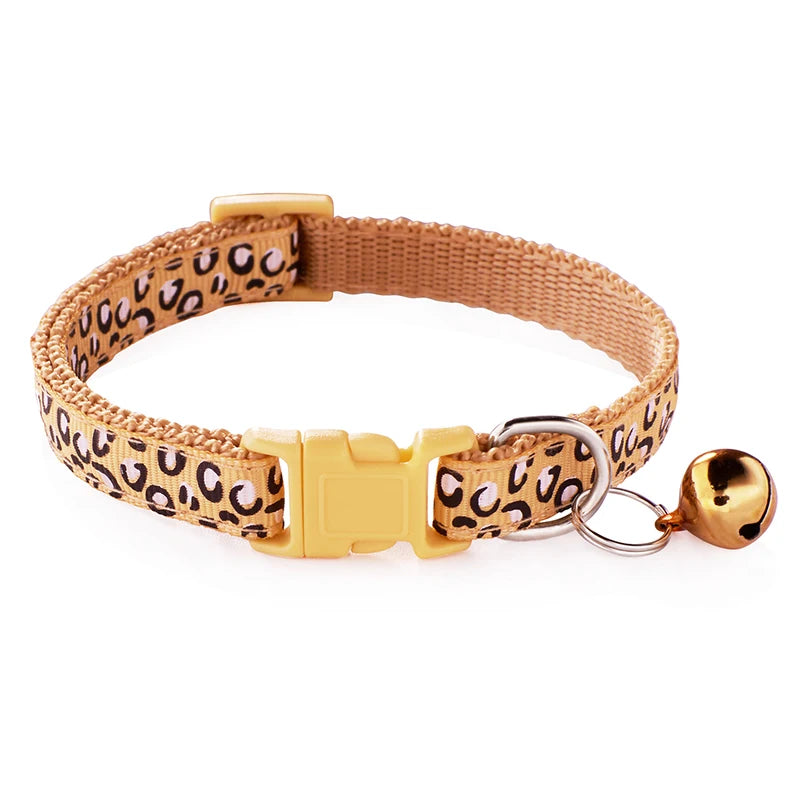 Wholesale Fashion Soft Classic Dog Collar Colorful Nylon Pet Necklace Bell Adjustable Plastic Buckle Comfortable Small Dogs Cats