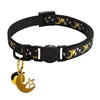 Colorful Shining Star Moon Pet Nylon Collar Soft Adjustable Small Bell Print Buckle Closure for Cats Dogs Pets Accessories