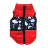 Warm Polyester Padded Leisure Mediterranean Design Dog Harness Vest Pet Winter Coat with Geometric Pattern