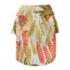 Hawaii Style Daisy Print Polyester Pet Coat Small Medium Dogs Breathable Short Sleeve Summer Shirt Collar Cute Floral Design