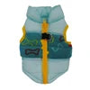 Warm Polyester Padded Leisure Mediterranean Design Dog Harness Vest Pet Winter Coat with Geometric Pattern
