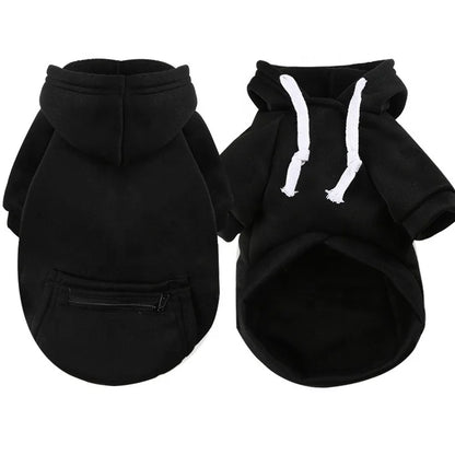 High-quality Eco-Friendly Polyester Colorful Winter/Spring Comfortable Pocket Zipper Sports Pet Hoodie XS-5XL Small/Large Dogs