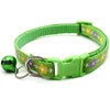 GorisPet Cute Christmas Print Adjustable Nylon Pet Collar with Colorful Plastic Buckle and Small Bells for Dogs & Cats