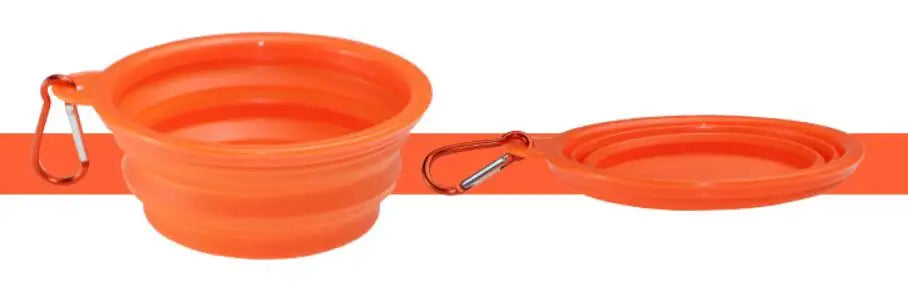Eco Friendly Silicone Solid Modern Portable Waterproof Dog Collapsible Travel Bowls 11 Colors Available