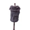 Hot Selling XL Black and Gray Super Soft Fur Collar Accessories for Coats Dogs Nice Winter Woolen Pet Coat Warm and Comfortable