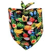 Cool Summer Dog Bandana Hawaii Style Flamingo Fruit Flower Leaves Printing Custom Thick Hat Made Polyester Cotton Winter Spring