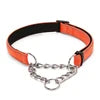 Reflective Modern Luxury Nylon+Metal Dog Collar P-Chain Anti-Burst Shockproof Adjustable Safety Chain Durable Outdoor Use