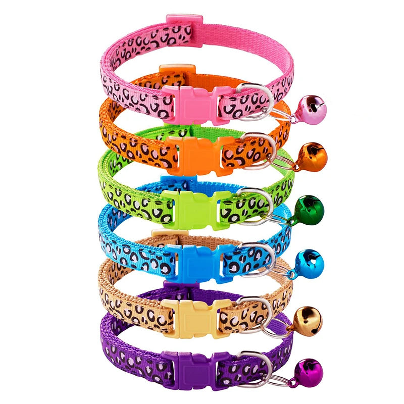 Wholesale Fashion Soft Classic Dog Collar Colorful Nylon Pet Necklace Bell Adjustable Plastic Buckle Comfortable Small Dogs Cats