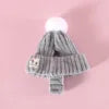 Winter Solid Luxury Knitted Pet Hat with Pom-Pom-Warm & Cute Dog Beanie for Small Breeds