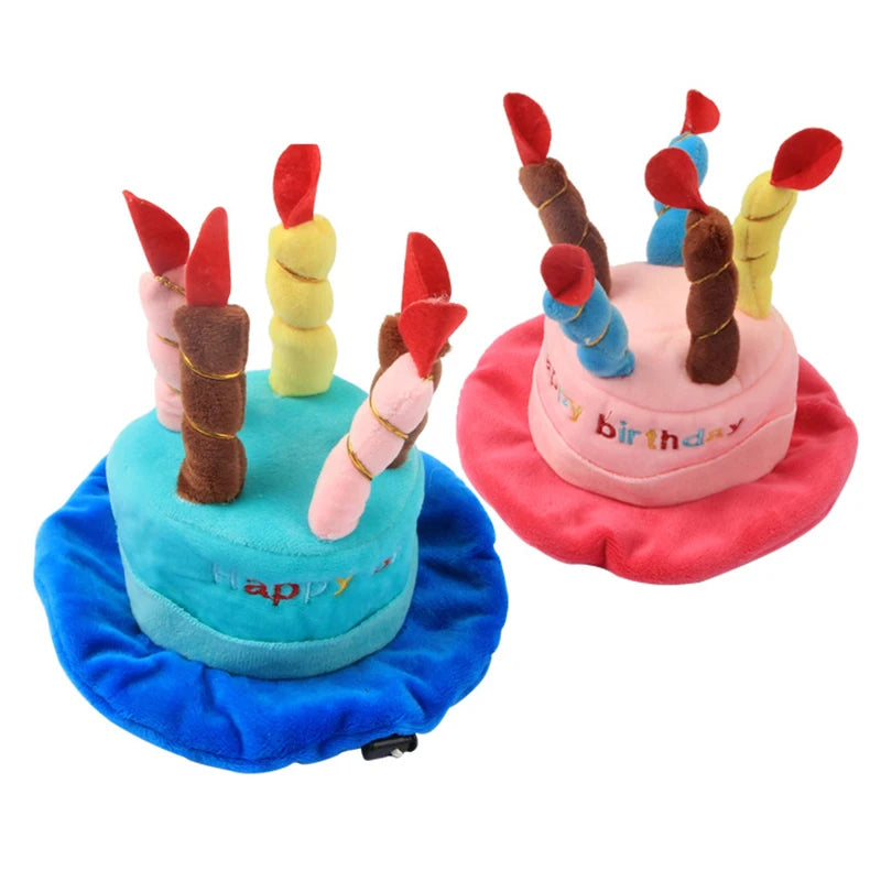 Adjustable Eco-Friendly Breathable GorisPet Pet Birthday Hat Dogs Cats-Soft Plush Material Print Ins Colorful Summer Spring