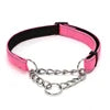 Reflective Modern Luxury Nylon+Metal Dog Collar P-Chain Anti-Burst Shockproof Adjustable Safety Chain Durable Outdoor Use