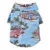 Hawaii Style Daisy Print Polyester Pet Coat Small Medium Dogs Breathable Short Sleeve Summer Shirt Collar Cute Floral Design