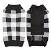 Classic Checkered Pattern Simple Sport Dog Sweater All-Match Contrast Color Designer Style Winter Pet Coat XS Size