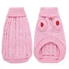 Solid Color High-Neck Cable Knit Eco-Friendly Pet Sweater Warm Autumn/Winter Pullover Dogs Cats 12 Vibrant Hues Simple Soft
