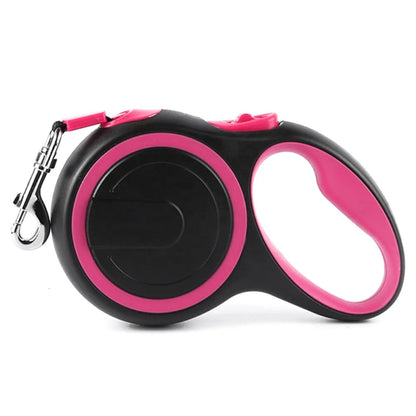 Super Durable 3M/5M/8M Retractable Dog Collar Leash Hands-Free Nylon Plastic Leather Ribbon Decoration for Small Pets-Cats Dogs