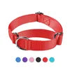 Wholesale Luxury Style Solid Nylon Pet Collars Adjustable Big Dog D-Ring Collar Cheap Pet Accessories for Training Classic Alloy
