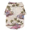 Hawaii Style Daisy Print Polyester Pet Coat Small Medium Dogs Breathable Short Sleeve Summer Shirt Collar Cute Floral Design
