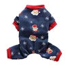 Nordic Popular Cat Dog Pajama Gingerbread Man Print Polyester Winter Summer Coats Jackets High Quality 4 Legs Pants Cute Animal
