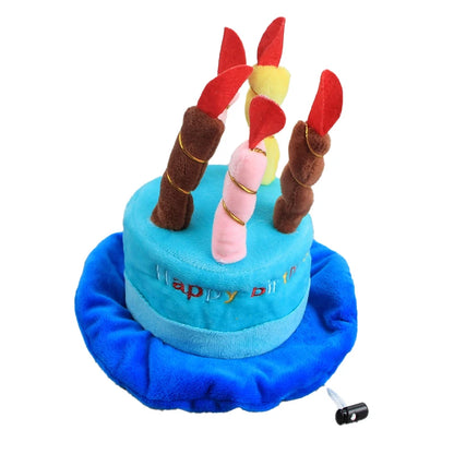 Adjustable Eco-Friendly Breathable GorisPet Pet Birthday Hat Dogs Cats-Soft Plush Material Print Ins Colorful Summer Spring