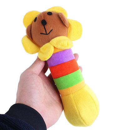 High Quality Lion Giraffe Stripe Squeaky Plush Dog Toys Eco-Friendly Cartoon Style Made of Cotton and Plastic