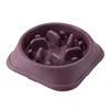 Eco-Friendly Lightweight Anti-Slip Bottom Dog Food Bowl Chew Proof Slow Feeder in 7 Colors PP Material Indoor Use for Pets